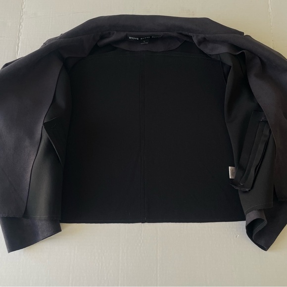 HYFVE Black Suede Moto Jacket with Silver Zippers Bikecore Wismsygoth - Picture 10 of 13